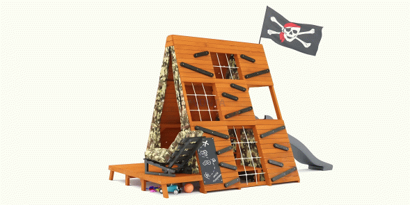 Спортивный домик Савушка База-3 (Милитари) с креслом