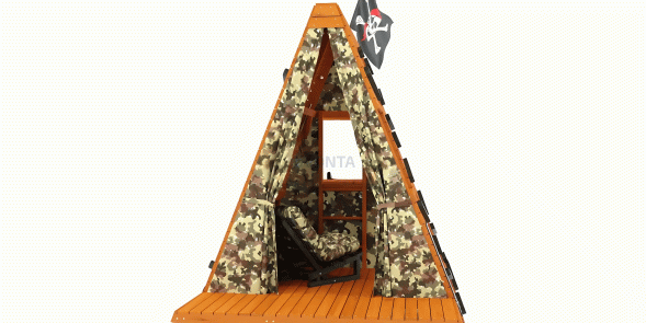 Спортивный домик Савушка База-3 (Милитари) с креслом