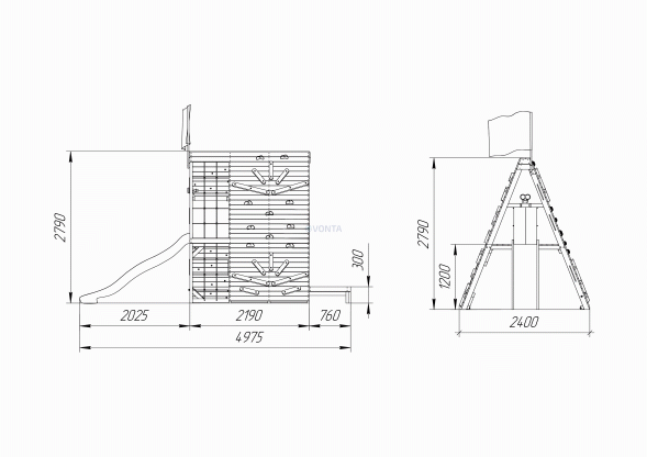 Спортивный домик Савушка База-3 (Милитари) с креслом