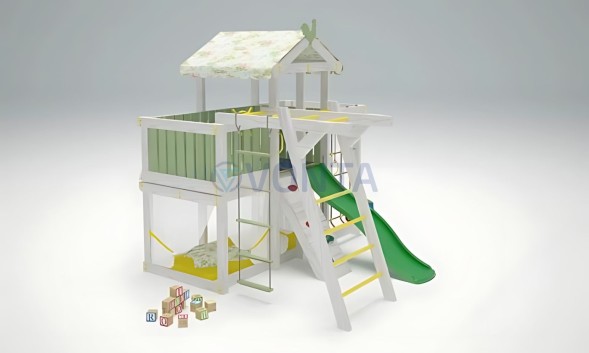 Игровой комплекс Савушка Baby 4 оливковый