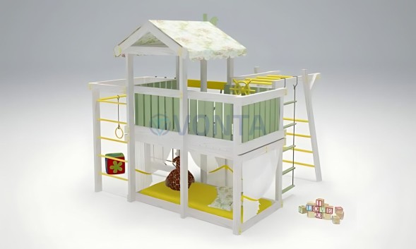 Игровой комплекс Савушка Baby 4 оливковый