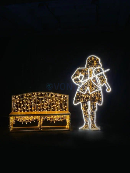 Светодиодная фотозона Скрипач 200 см., (SR155)