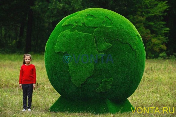 Топиари земной шар, d=220см — газон Eco + Premium