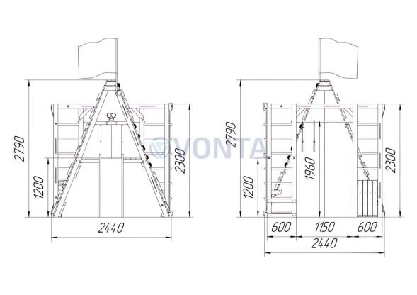 Спортивный домик Савушка База-6 (Милитари)