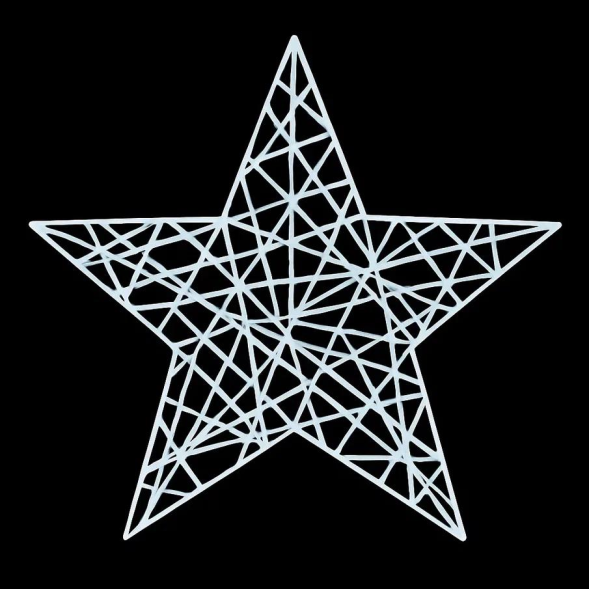 Светодиодная фигура Звезда 2D 100 см.