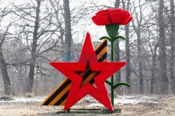 Топиари звезда Победы, h=250 см — газон Eco