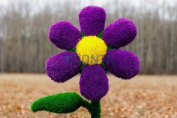 Топиари композиция цветы, 4 шт, h=110 см — газон Eco + Deluxe