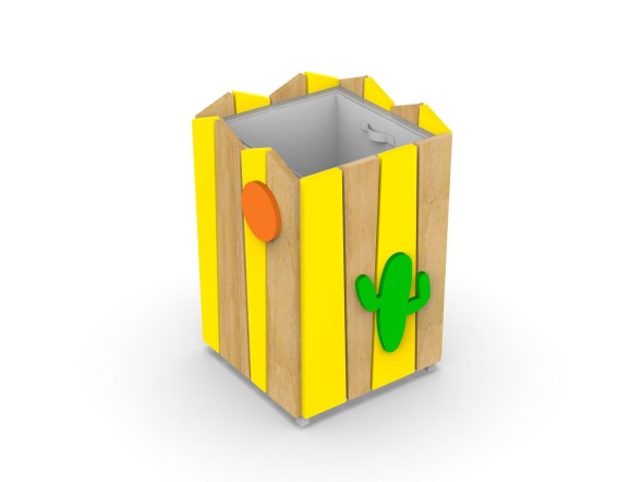 Урна для детской площадки с оцинкованным вкладышем. Тип 2, 150.41