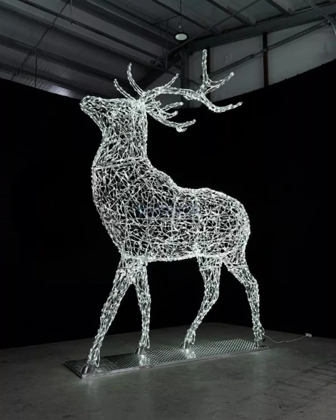 Светодиодная фигура Благородный Олень серебряный Premium 5 м., (OL353s500)