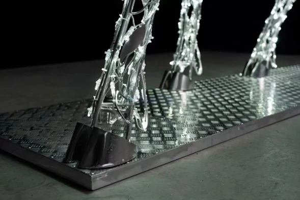 Светодиодная фигура Благородный Олень серебряный Premium 5 м., (OL353s500)