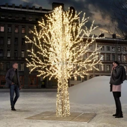 Светодиодное дерево Декоративное золотое 3.3 м., (SP103-s350)