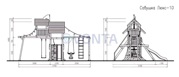 Детская площадка Савушка Люкс 10