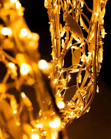 Светодиодная фигура Благородный Олень золотой Premium 5 м., (OL332s500)