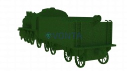 Топиари паровоз, зеленый — газон Eco