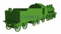 Топиари паровоз, зеленый — газон Eco