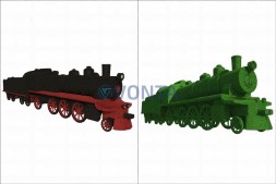 Топиари паровоз, зеленый — газон Eco