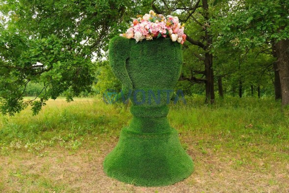 Топиари вазон Чаша — газон Deluxe