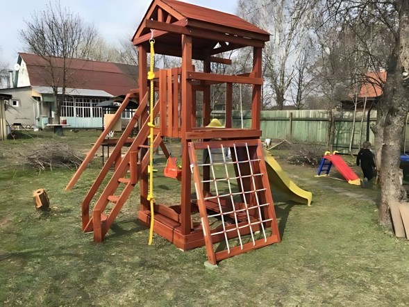 Деревянная детская площадка для дачи Igragrad Панда Фани Gride