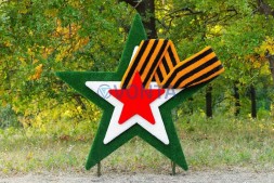 Топиари звезда с лентой — газон Eco