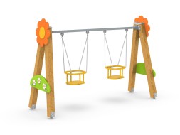 Качели на брусе «Малыш» двойные