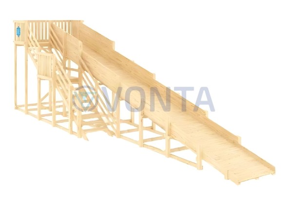 Зимняя горка IgraGrad Snow Fox скат 10 м без окраски