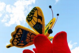 Топиари композиция бабочка на тюльпане — газон Eco