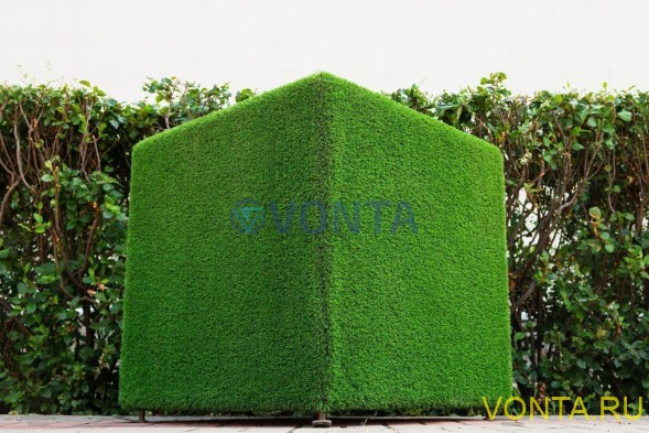 Топиари куб, зеленый, h= 80 см — газон Eco