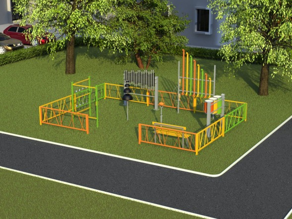 Музыкальная площадка с ограждением «Стандарт», 341.00.02