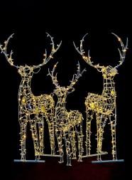 Композиция световых фигур «Семья оленей» Каркас