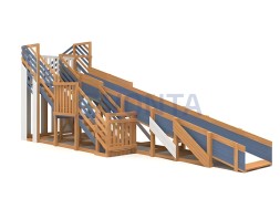 Зимняя горка IgraGrad Snow Fox скат 8 м мод.3