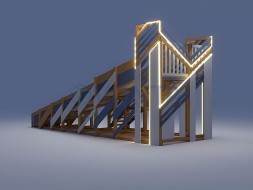 Зимняя горка IgraGrad Snow Fox скат 8 м мод.3