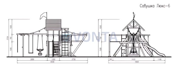 Детская площадка Савушка Люкс 6