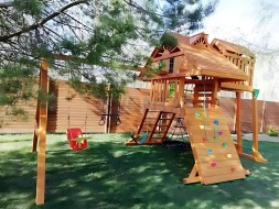 Деревянная детская площадка для дачи Igragrad Крепость Фани Deluxe
