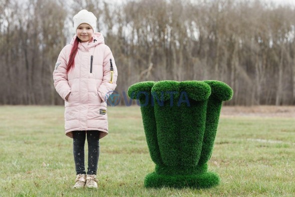 Топиари вазон малый, h=70 см —  газон Eco Green