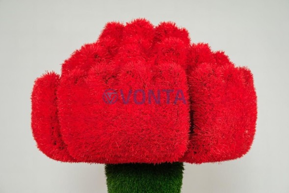 Топиари звезда Победы, h=220 см — газон Eco