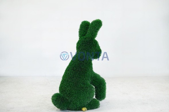 Топиари заяц Трини, h=80 см — газон Deluxe Green