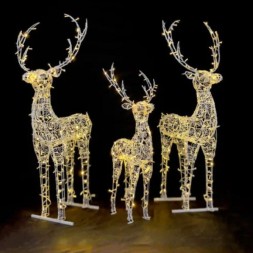 Композиция световых фигур «Семья оленей» Ажур