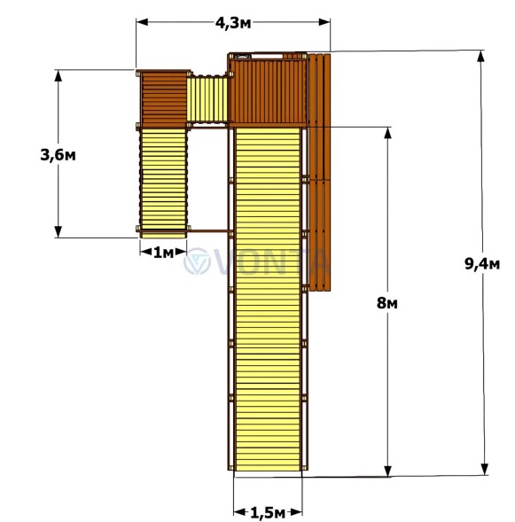 Зимняя горка Snow Crystal 1
