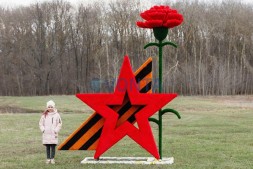 Топиари звезда Победы, h=350 см — газон Eco