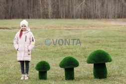 Топиари гриб белый, h=70 см — газон Deluxe