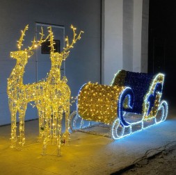 Световая фигура «Сани Деда Мороза в Упряжке»