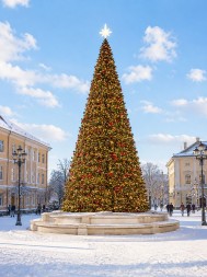 Уличная каркасная елка «Светодинамическая Уральская» 14 м
