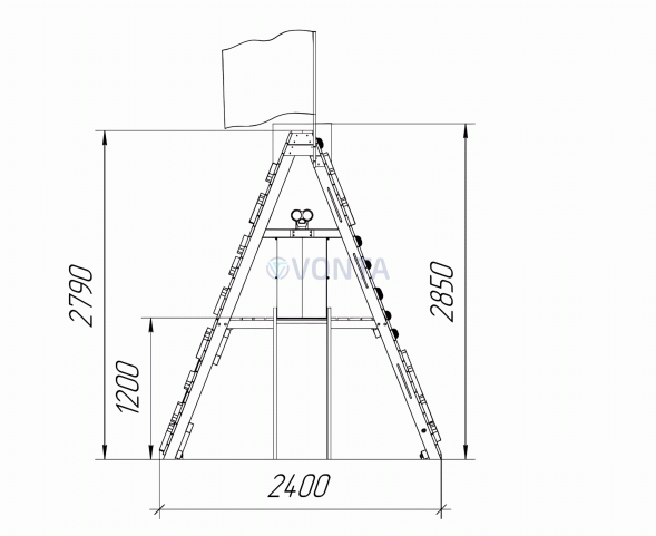 Спортивный домик Савушка База-1