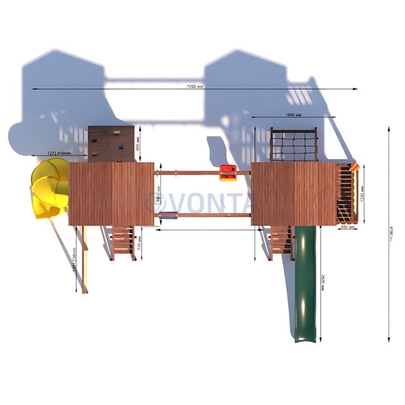 Детская деревянная игровая площадка для улицы дачи CustWood Active 11