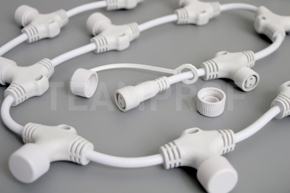 Соединительная шина, 2 pin, Т-коннектор, 2 м, белый