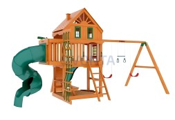 Деревянная детская площадка для дачи Igragrad Шато с трубой (Домик)