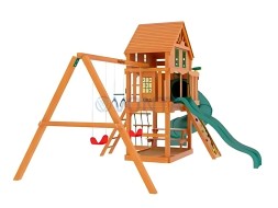 Деревянная детская площадка для дачи Igragrad Шато с трубой (Домик)
