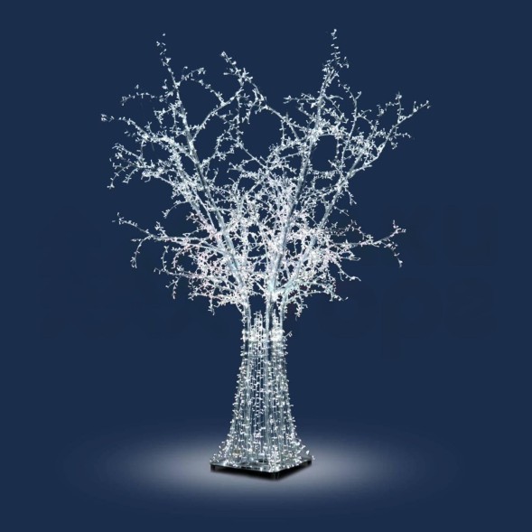 Светодиодное дерево Ветвистое серебряное 5.3 м., (PL31)