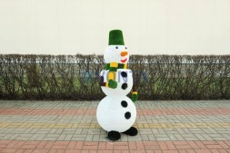 Топиари композиция снеговики, 3 шт — газон Eco