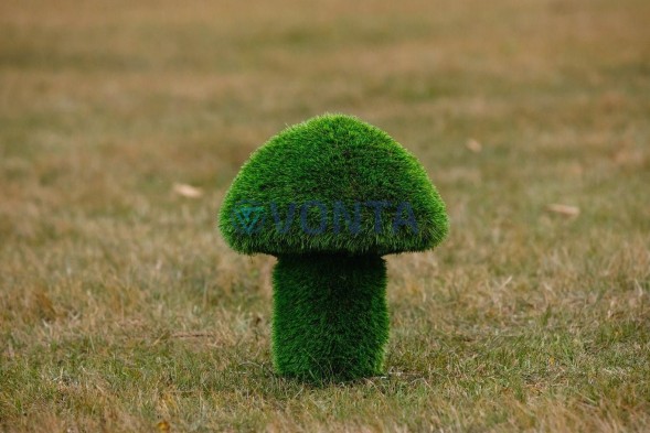 Топиари гриб белый, h=40 см — газон Premium